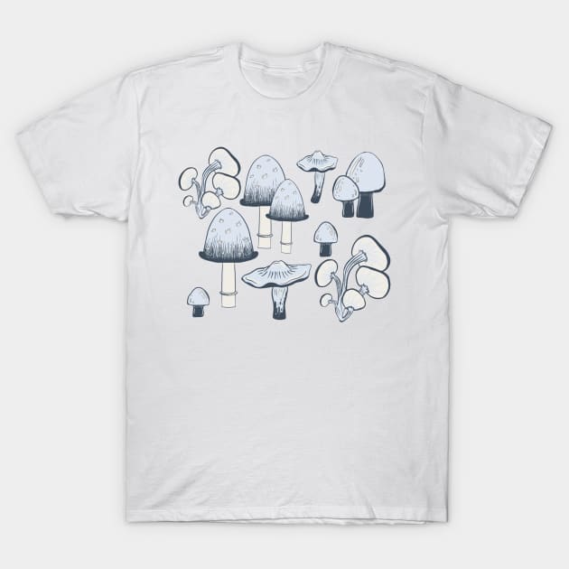 Mushrooms Everywhere T-Shirt by Jacqueline Hurd